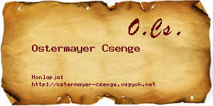 Ostermayer Csenge névjegykártya